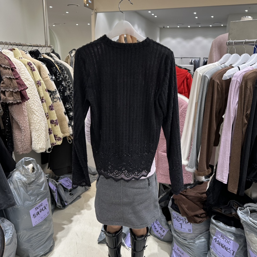 BENE東大門㊣直郵女裝新款真品時尚職業25秋冬推薦熱賣長袖T恤BENE長袖T恤