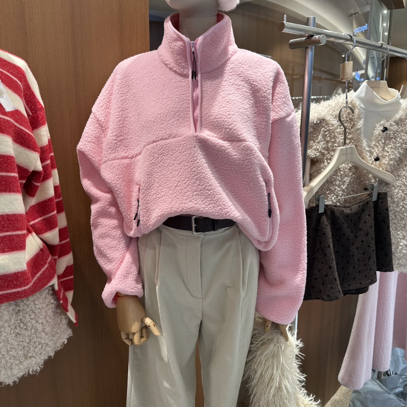 REPERTORY韓國代購㊣女裝新品25秋冬人氣休閑衛衣不含內搭抓絨REPERTORY衛衣圖色2