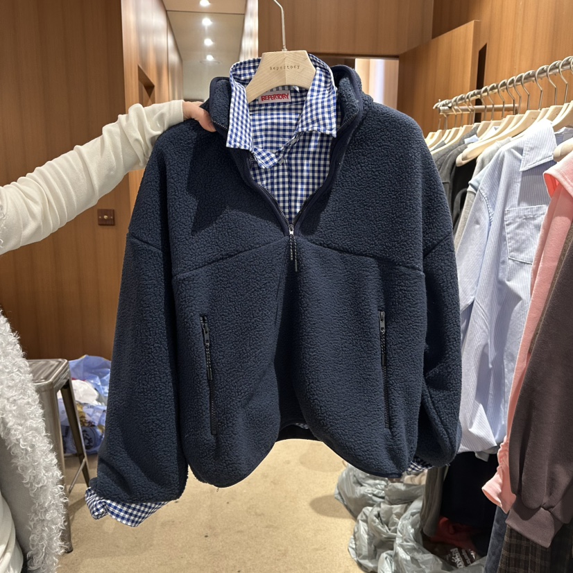 REPERTORY韓國代購㊣女裝新品25秋冬人氣休閑衛衣不含內搭抓絨REPERTORY衛衣圖色3