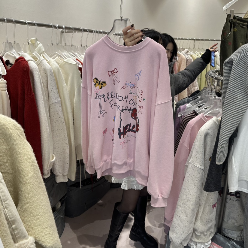 MIMME韓國直郵㊣女裝新款推薦人氣真品職業熱賣休閑25秋冬衛衣MIMME衛衣圖色2