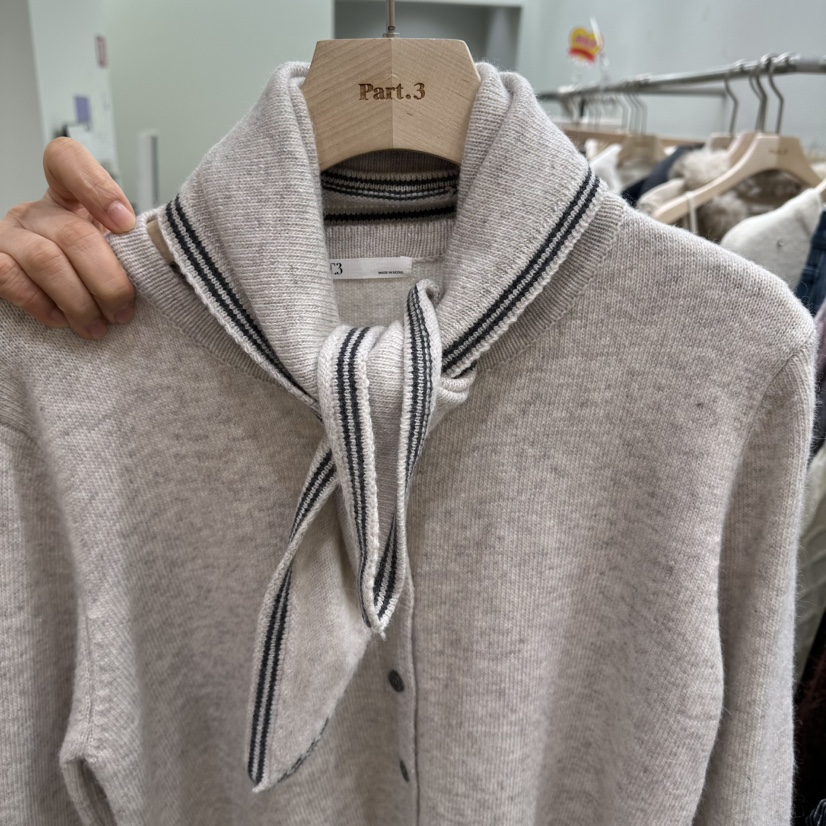 PART3韓國代購㊣女裝新款熱賣休閑25秋冬真品人氣套裝圍巾開衫Part.3套裝
