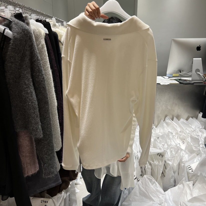 NUESE東大門㊣代購女裝新款人氣休閑職業25秋冬真品長袖T恤NUESE長袖T恤