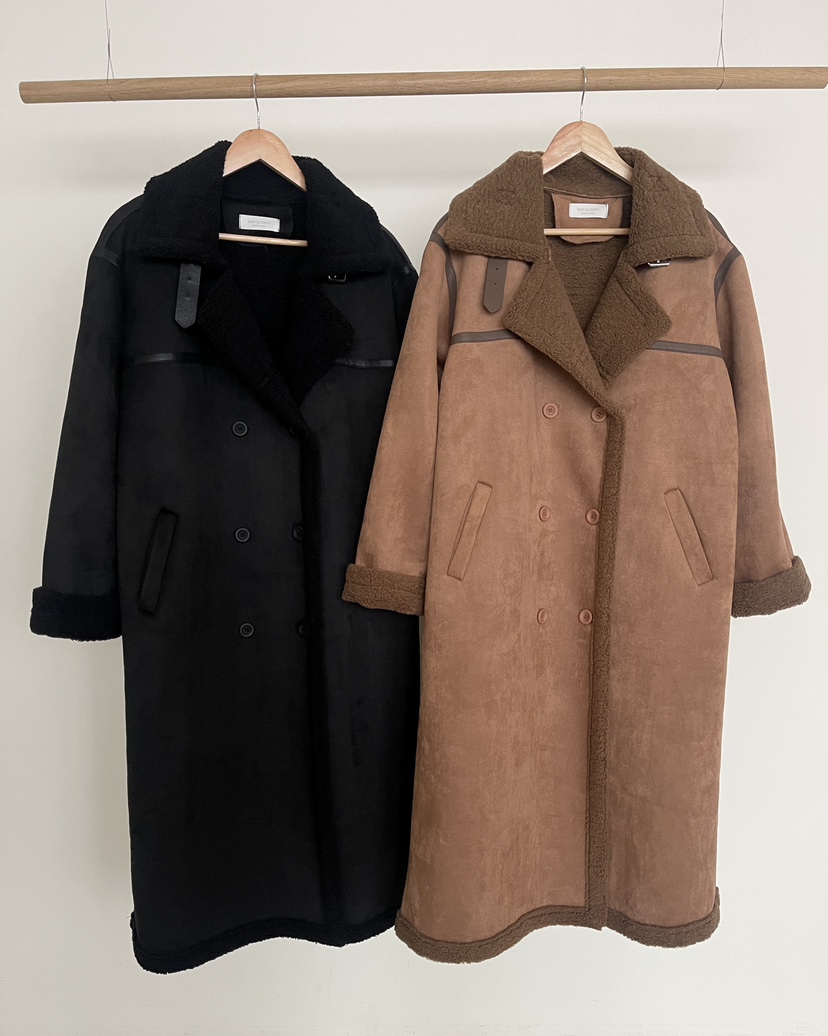 MINIQUEENS東大門㊣代購女裝新款休閑25秋冬真品中長款大衣MINIQUEENS中長款大衣