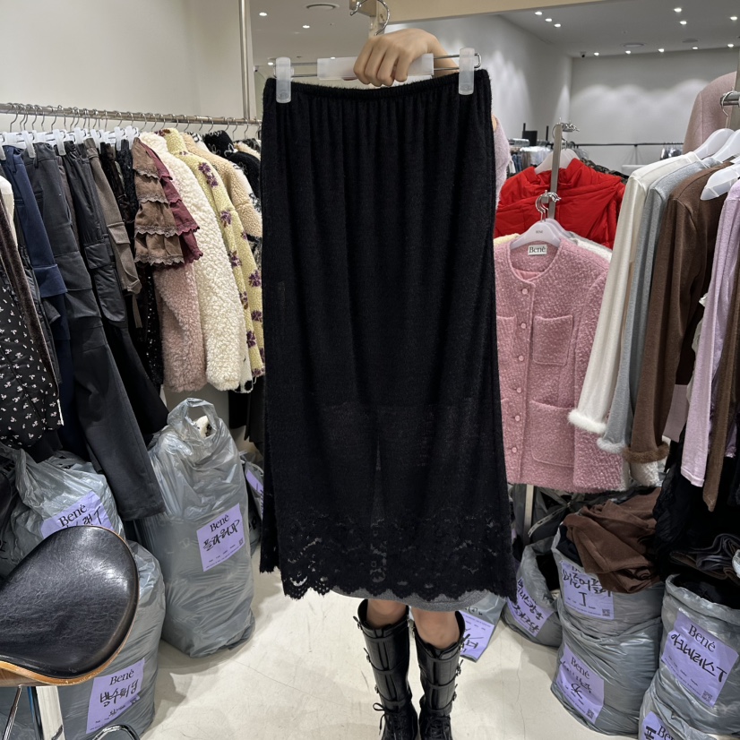 BENE韓國直郵㊣女裝新款熱賣真品人氣職業休閑時尚25秋冬長裙BENE長裙圖色2