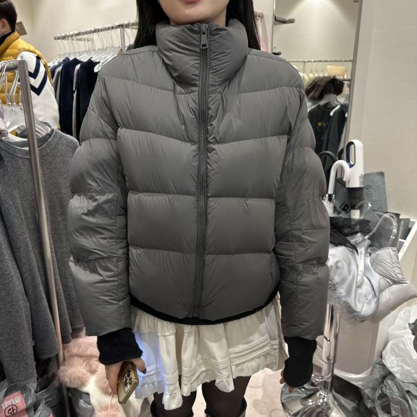 MIMME東大門㊣實拍女裝新品真品推薦時尚短款羽絨服條紋鵝絨MIMME短款羽絨服圖色4