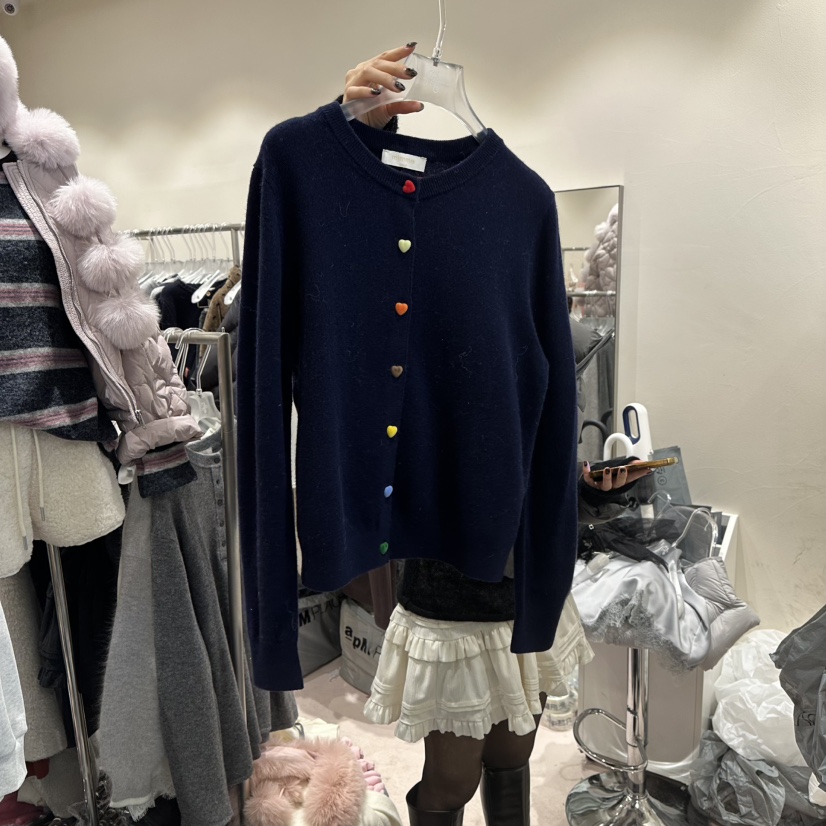 MIMME韓國直郵㊣女士新款職業真品推薦休閑人氣熱賣針織衫開衫MIMME針織衫圖色3