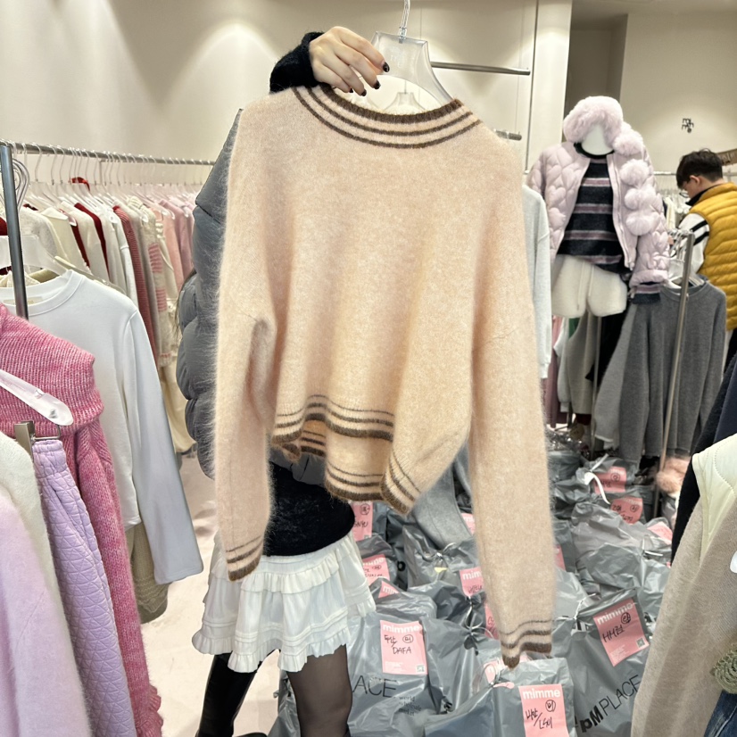 MIMME東大門㊣直郵女裝新品休閑推薦25秋冬熱賣時尚真品毛衣MIMME毛衣圖色1