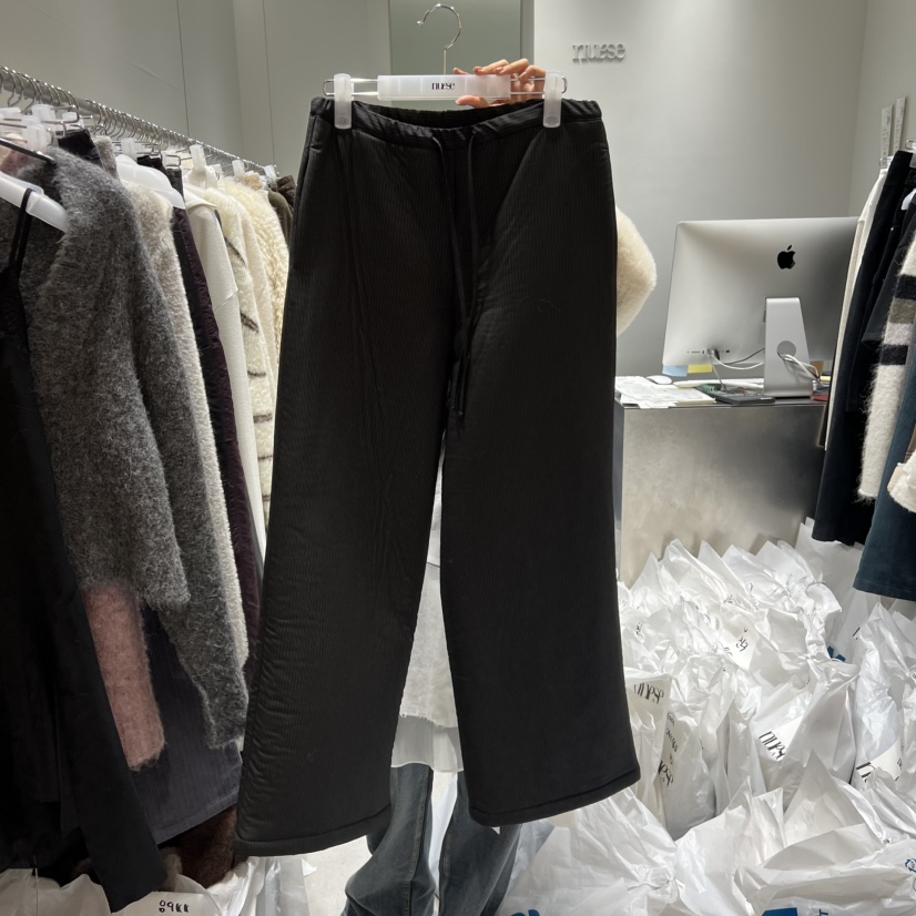 NUESE東大門㊣代購女裝新品推薦熱賣職業真品休閑褲連帽衫加絨NUESE休閑褲圖色2