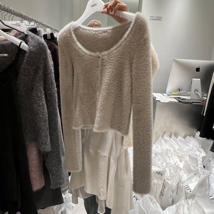 NUESE韓國代購㊣女士新款25秋冬時尚職業真品休閑熱賣針織衫NUESE針織衫圖色1