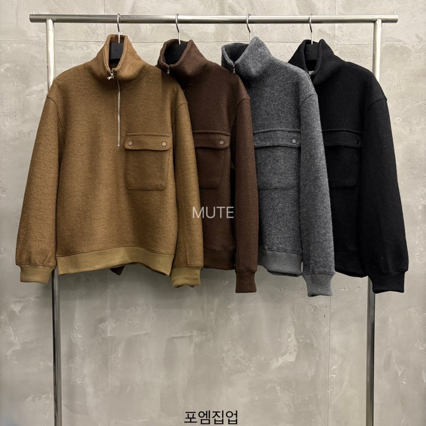 MUTE-P韓國代購㊣女裝新款休閑25秋冬真品熱賣時尚衛衣拉鏈MUTE衛衣