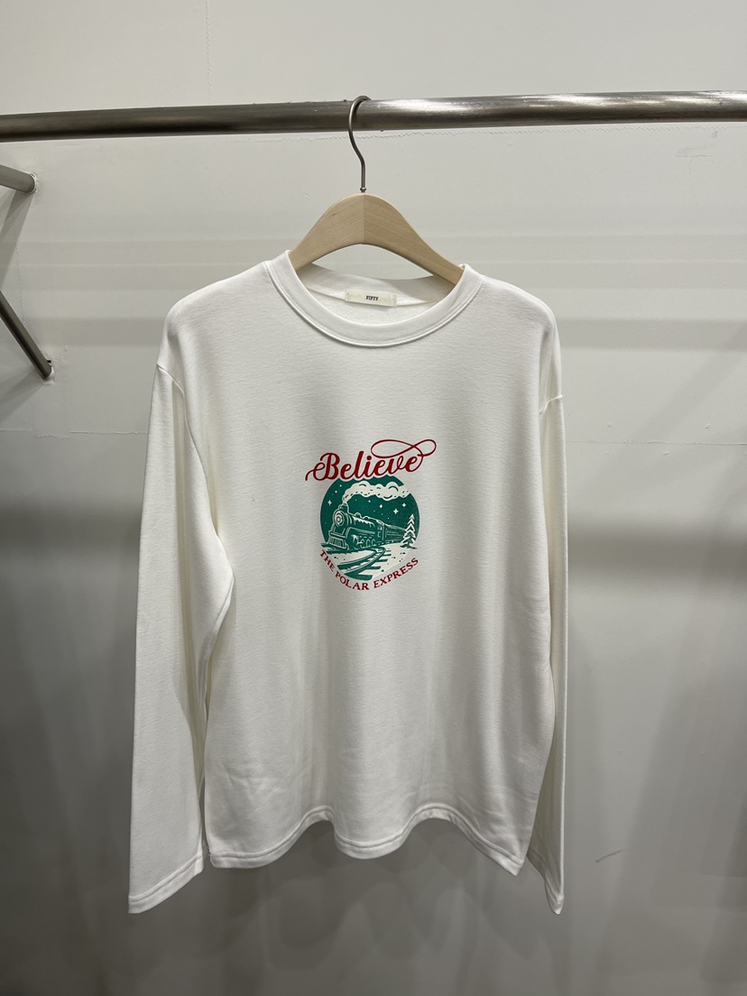 FIFTY韓國代購㊣女士新品時尚職業人氣熱賣休閑推薦長袖T恤FIFTY長袖T恤圖色1