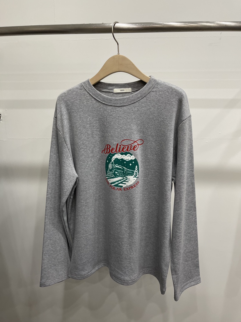 FIFTY韓國代購㊣女士新品時尚職業人氣熱賣休閑推薦長袖T恤FIFTY長袖T恤圖色2