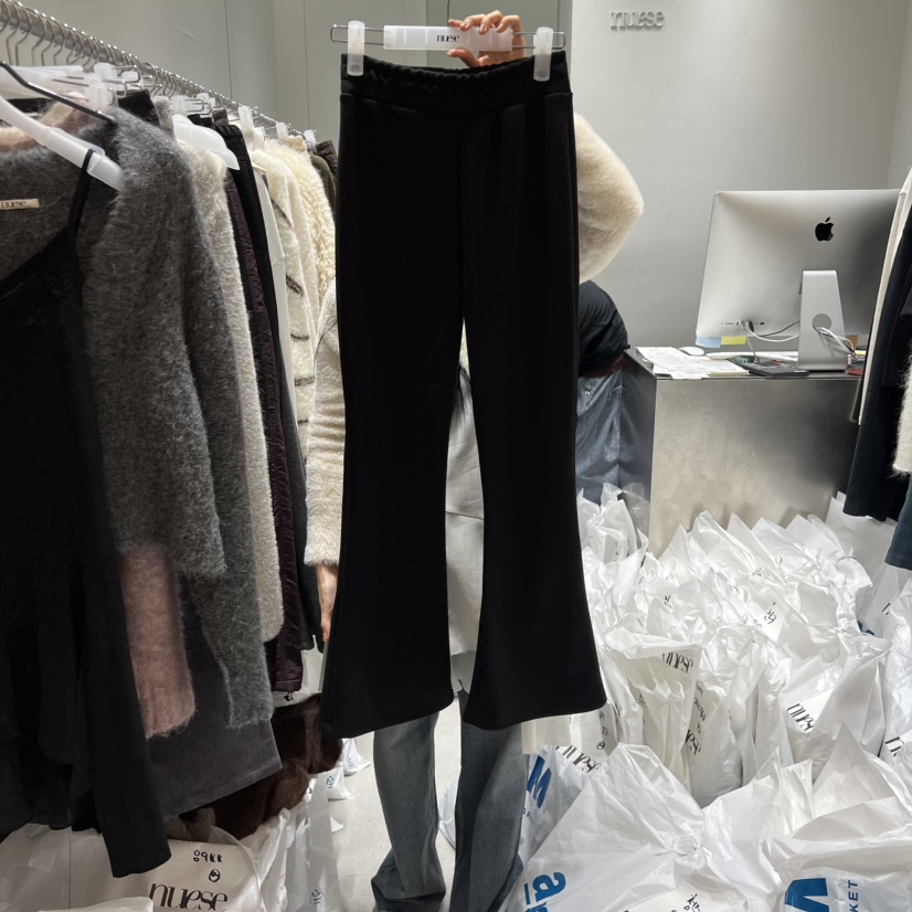 NUESE東大門㊣實拍女裝新品職業25秋冬真品熱賣推薦休閑褲喇叭NUESE休閑褲圖色2