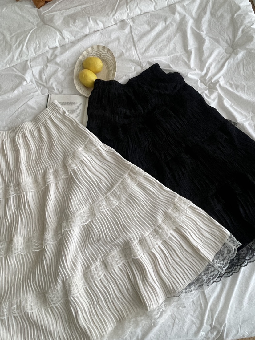 MINIQUEENS韓國直郵㊣女士新款熱賣真品時尚休閑推薦長裙蕾絲MINIQUEENS長裙