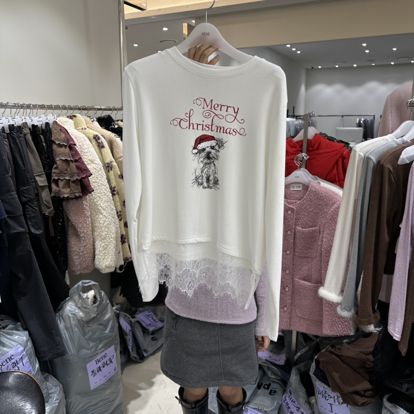 BENE東大門㊣實拍女裝新款人氣休閑時尚熱賣25秋冬推薦長袖T恤BENE長袖T恤圖色1