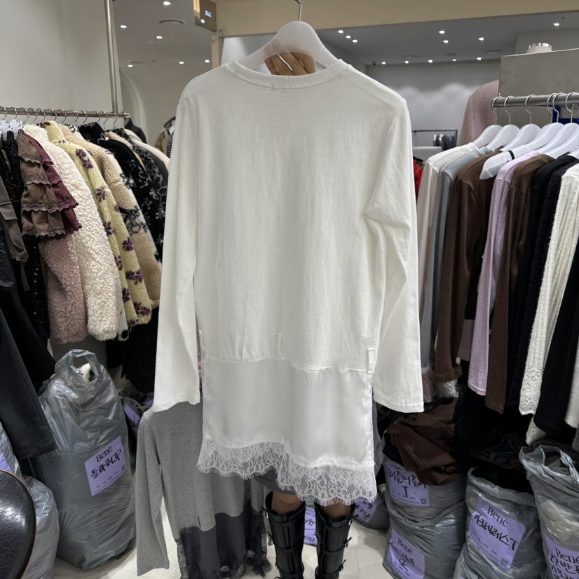 BENE韓國直郵㊣女裝新款推薦真品熱賣25秋冬時尚人氣長袖T恤BENE長袖T恤