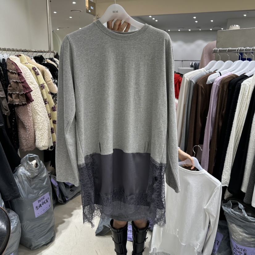 BENE韓國直郵㊣女裝新款推薦真品熱賣25秋冬時尚人氣長袖T恤BENE長袖T恤圖色2