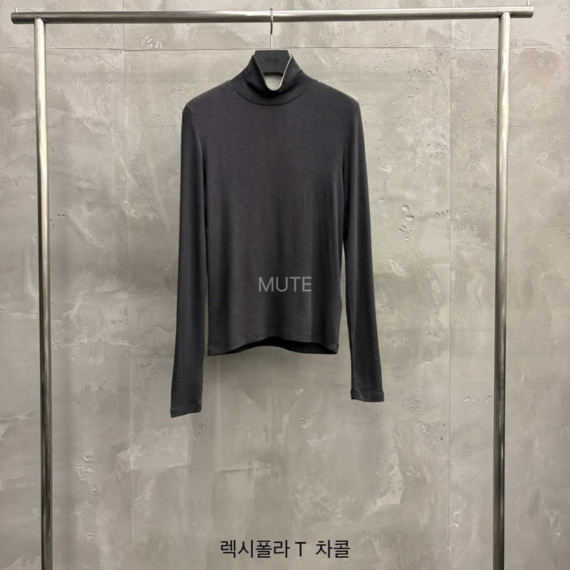 MUTE-P東大門㊣實拍女士新品真品25秋冬人氣熱賣職業長袖T恤MUTE長袖T恤圖色5墨色