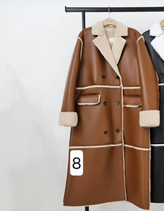 HERISH東大門㊣直郵女裝新款25秋冬時尚真品推薦中長款大衣Herish中長款大衣圖色1