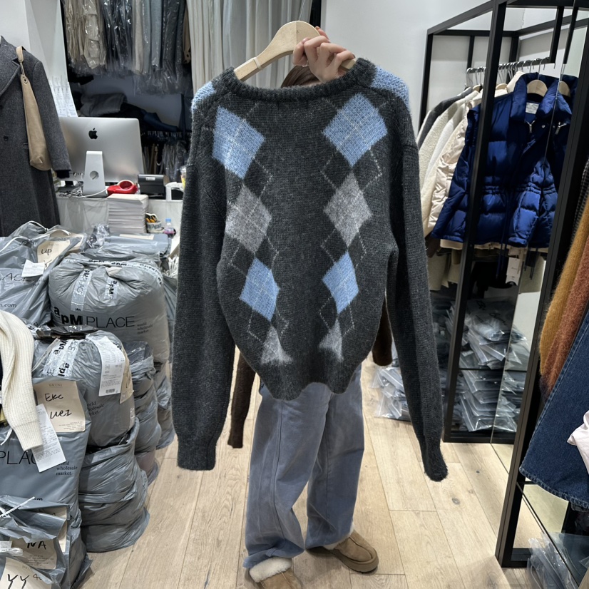 BRUNI/RICOTTA東大門㊣實拍女士新品時尚推薦毛衣不含內搭V領BRUNI/RICOTTA毛衣