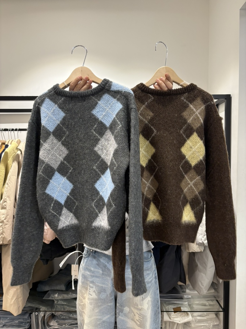 BRUNI/RICOTTA東大門㊣實拍女士新品時尚推薦毛衣不含內搭V領BRUNI/RICOTTA毛衣