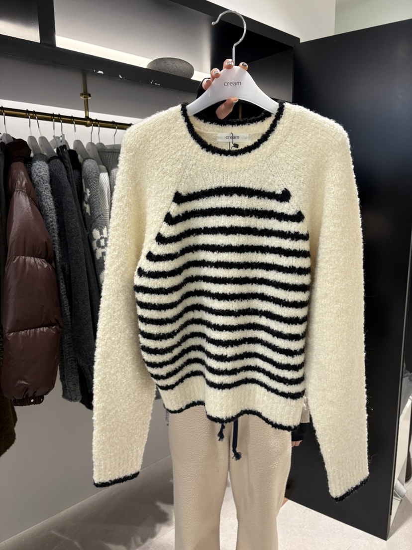 CREAM-P韓國直郵㊣女士新款真品時尚人氣休閑職業25秋冬毛衣CREAM-P毛衣圖色1
