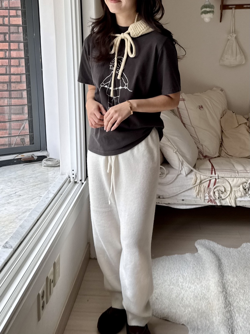 AT NOTE韓國直郵㊣女裝新款25秋冬職業時尚休閑褲針織褲羊毛AT NOTE休閑褲