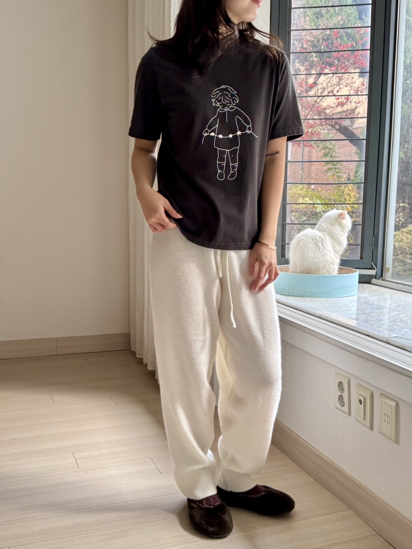 AT NOTE韓國直郵㊣女裝新款25秋冬職業時尚休閑褲針織褲羊毛AT NOTE休閑褲