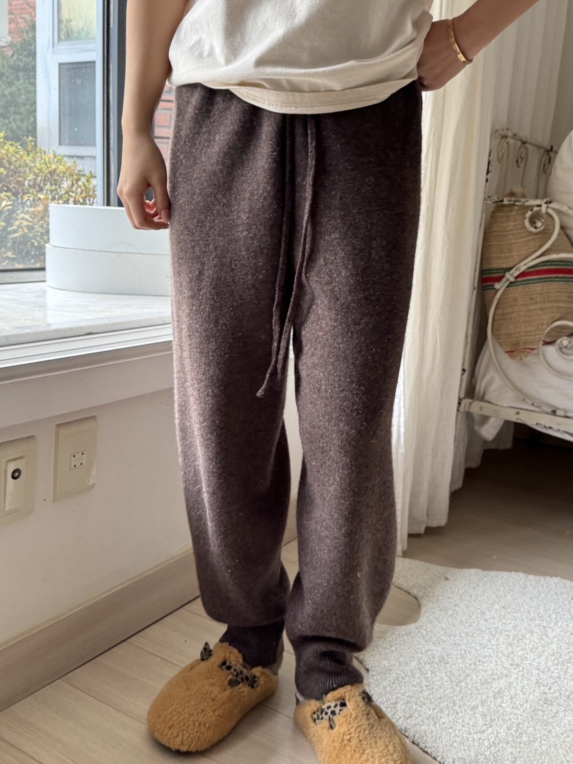 AT NOTE韓國直郵㊣女裝新款25秋冬職業時尚休閑褲針織褲羊毛AT NOTE休閑褲