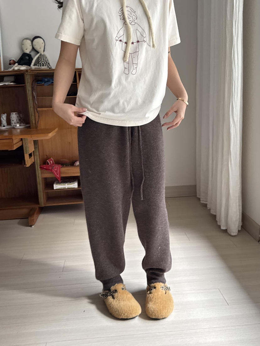 AT NOTE韓國直郵㊣女裝新款25秋冬職業時尚休閑褲針織褲羊毛AT NOTE休閑褲