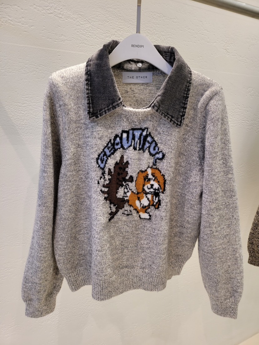 THE OTHER東大門㊣實拍女士新款25秋冬人氣休閑真品針織衫THE OTHER針織衫圖色2