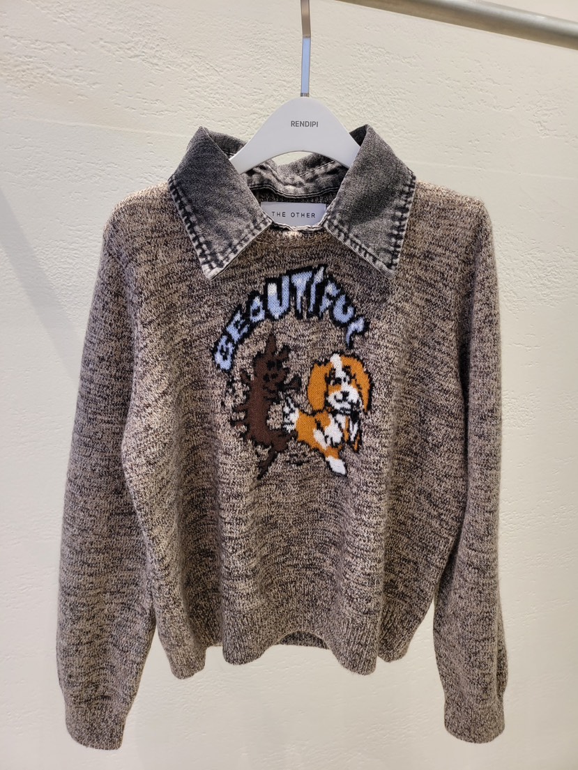 THE OTHER東大門㊣實拍女士新款25秋冬人氣休閑真品針織衫THE OTHER針織衫圖色3