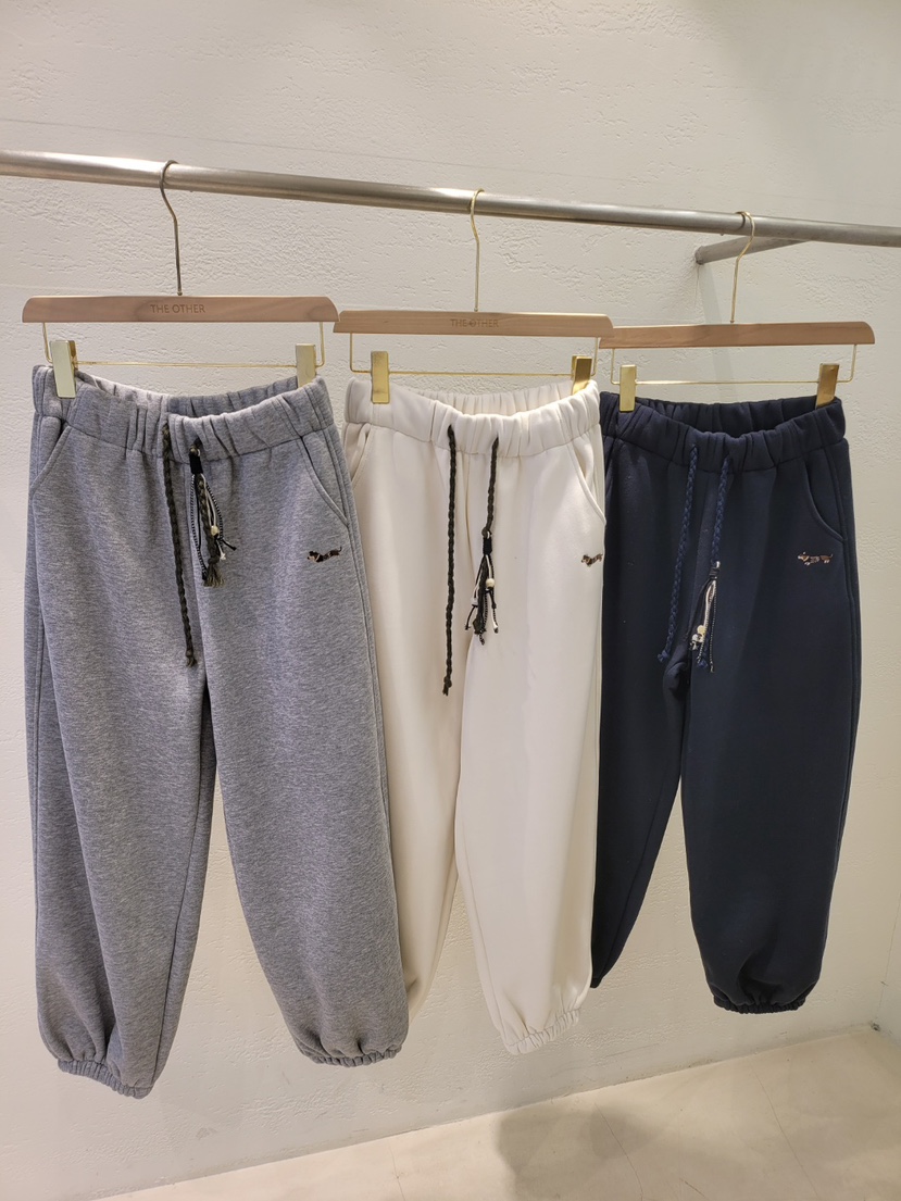 THE OTHER韓國直郵㊣女士新品熱賣休閑職業休閑褲加絨刺繡THE OTHER休閑褲