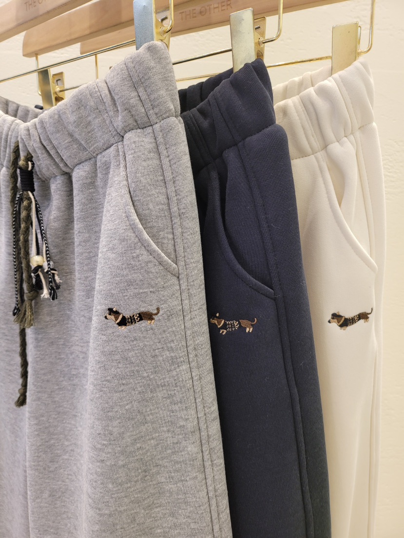 THE OTHER韓國直郵㊣女士新品熱賣休閑職業休閑褲加絨刺繡THE OTHER休閑褲