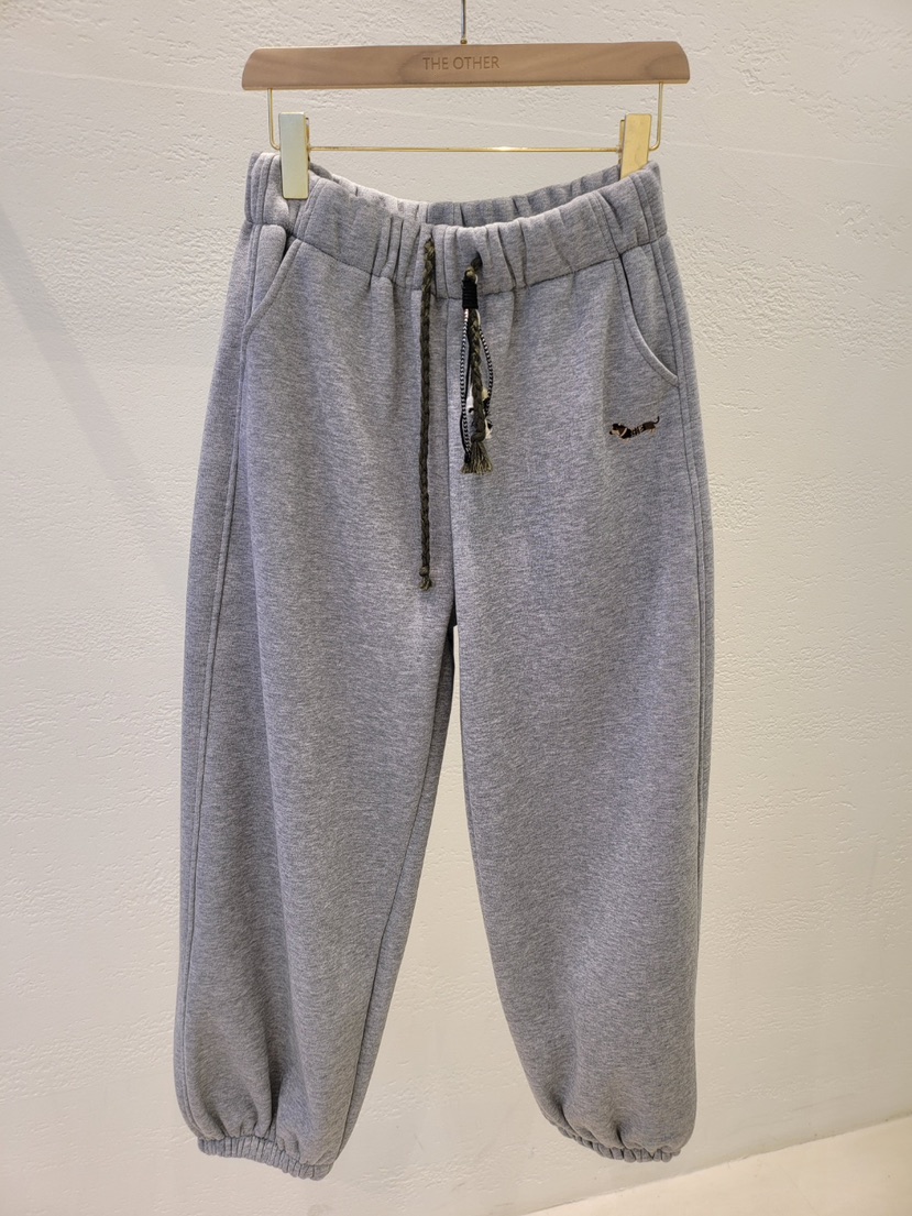 THE OTHER韓國直郵㊣女士新品熱賣休閑職業休閑褲加絨刺繡THE OTHER休閑褲圖色1