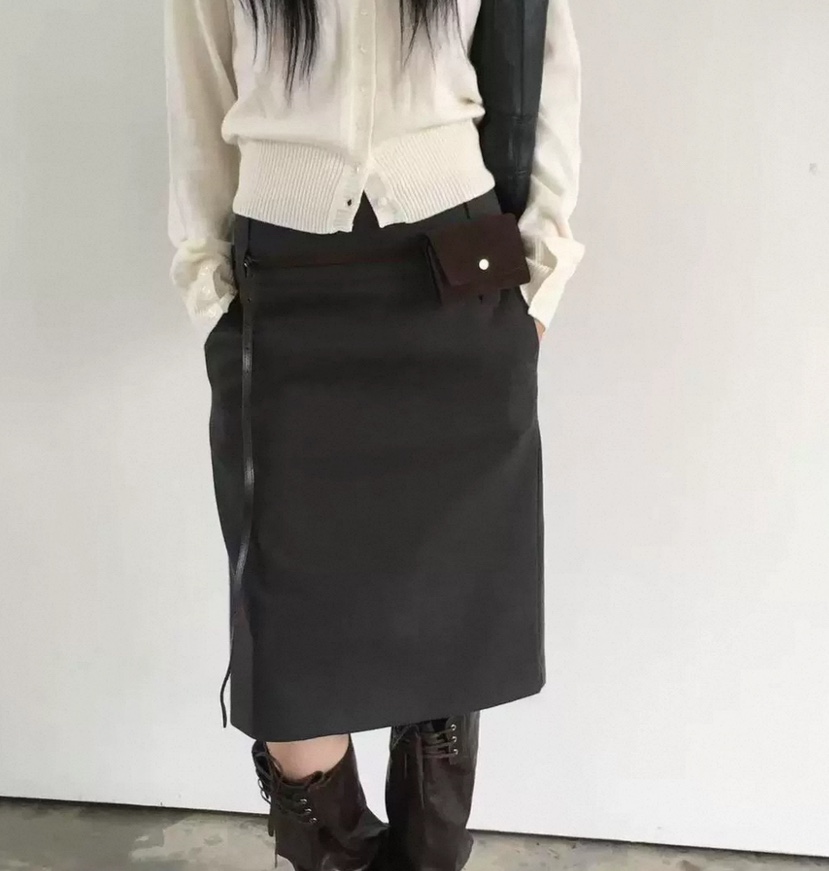 PADO東大門㊣直郵女士新品熱賣時尚人氣半身裙中短裙不含腰帶PADO半身裙/中短裙圖色2