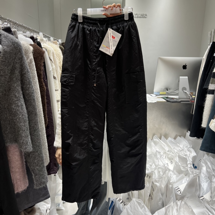 NUESE韓國直郵㊣女士新品真品推薦熱賣25秋冬休閑休閑褲口袋NUESE休閑褲圖色1