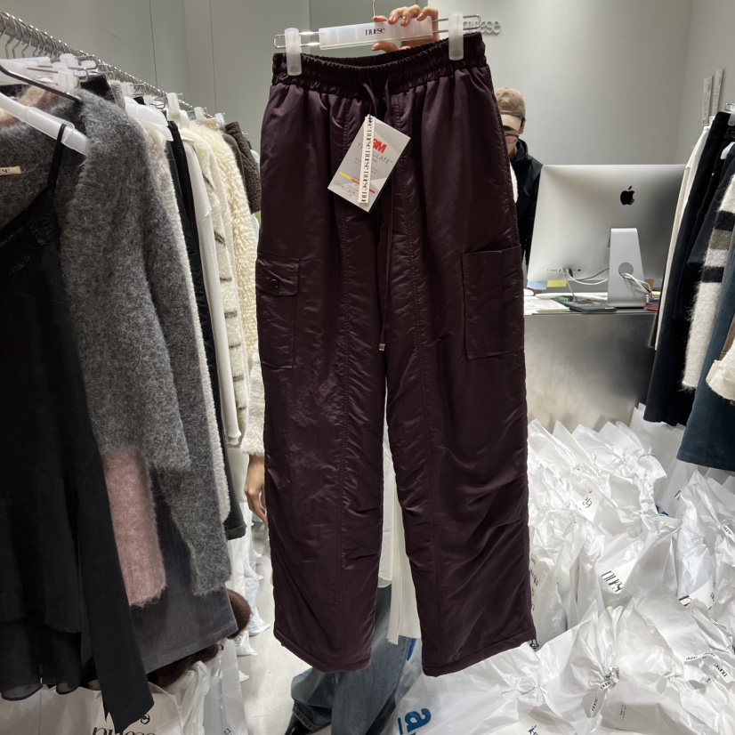 NUESE韓國直郵㊣女士新品真品推薦熱賣25秋冬休閑休閑褲口袋NUESE休閑褲圖色2