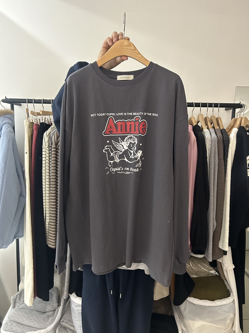 AS THOUGHT韓國直郵㊣女裝新品熱賣真品職業人氣25秋冬長袖T恤AS THOUGHT長袖T恤圖色3