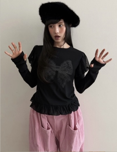 CLODE東大門㊣直郵女士新款推薦休閑25秋冬職業時尚長袖T恤CLODE長袖T恤圖色2