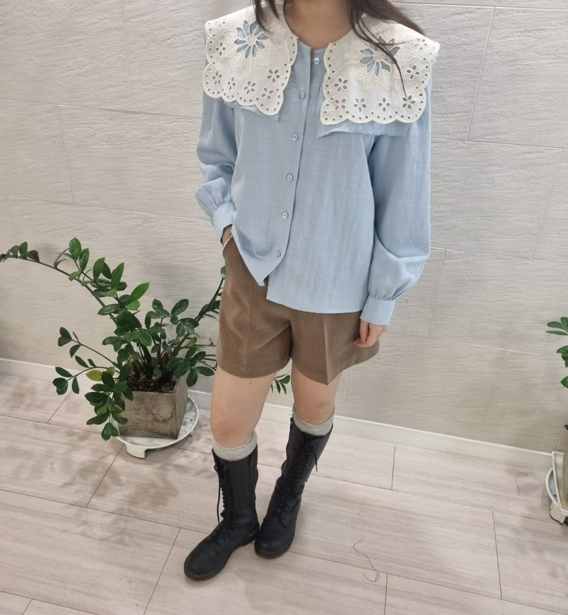 2nd B-S東大門㊣代購女士新品職業熱賣推薦休閑襯衫蕾絲衫2nd B-S襯衫/蕾絲衫圖色2