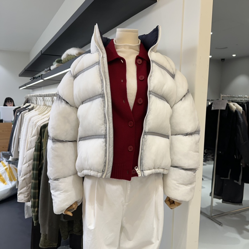 BANUL韓國直郵㊣女士新品推薦25秋冬人氣熱賣時尚短款棉服透明BANUL短款棉服圖色3