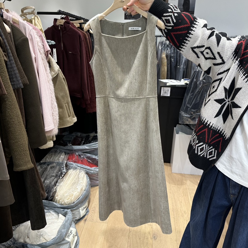 aube nunt東大門㊣直郵女裝新品人氣推薦25秋冬時尚連衣裙aube nunt連衣裙圖色1