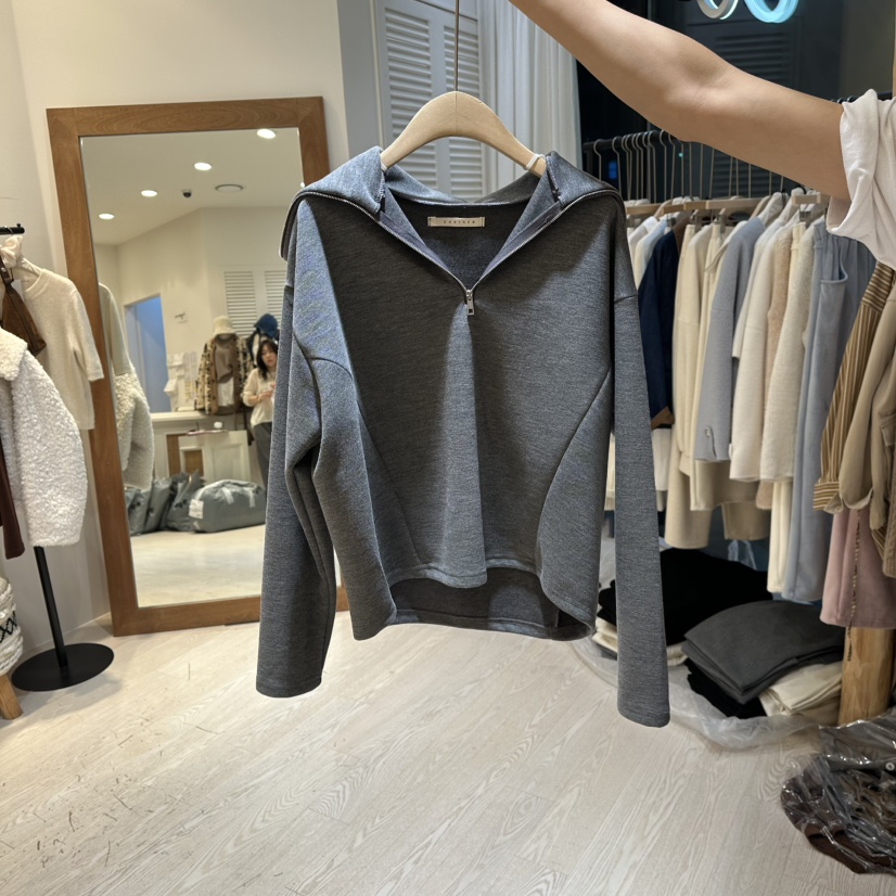 COPINER韓國代購㊣女士新款真品推薦休閑職業熱賣人氣衛衣拉鏈COPINER衛衣圖色2