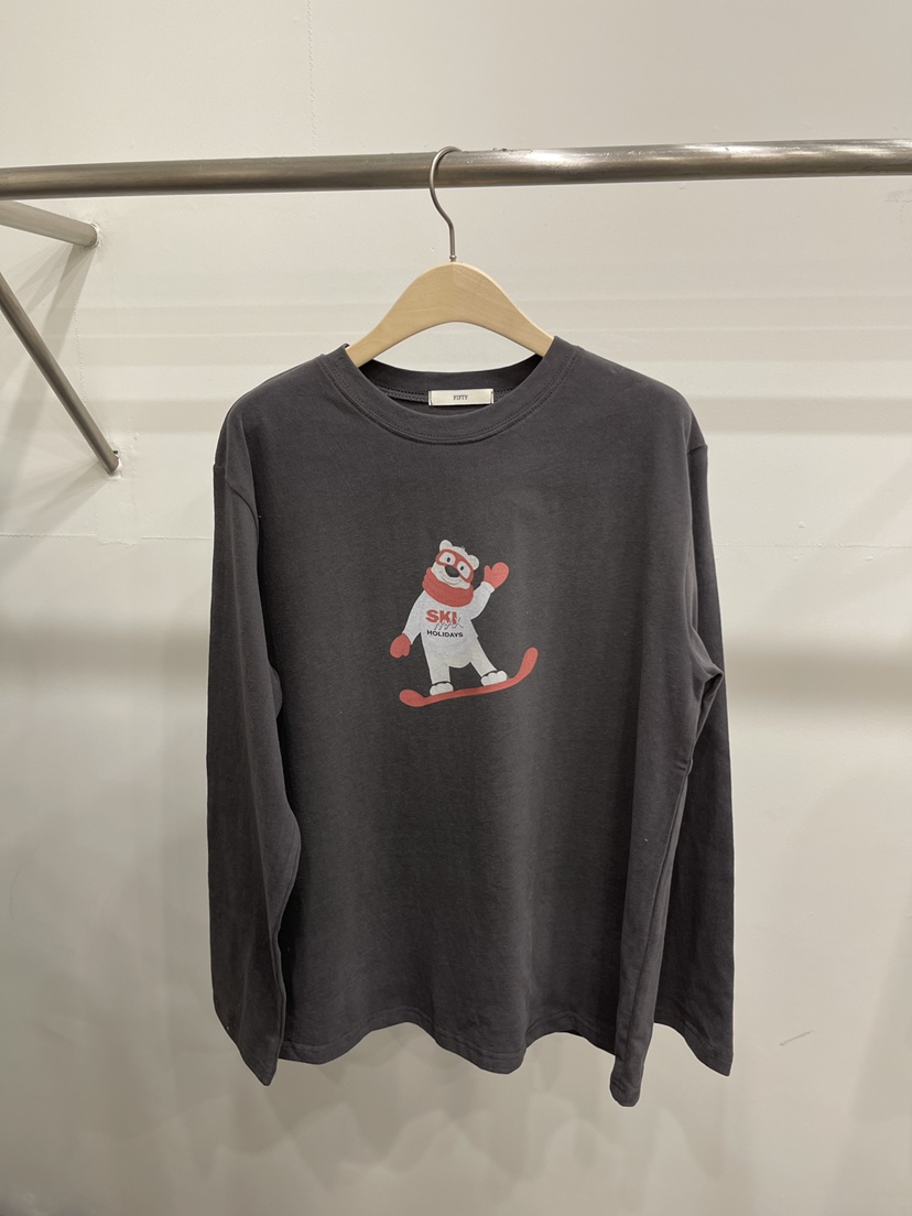 FIFTY東大門㊣實拍女士新款休閑真品推薦熱賣時尚人氣長袖T恤FIFTY長袖T恤圖色1