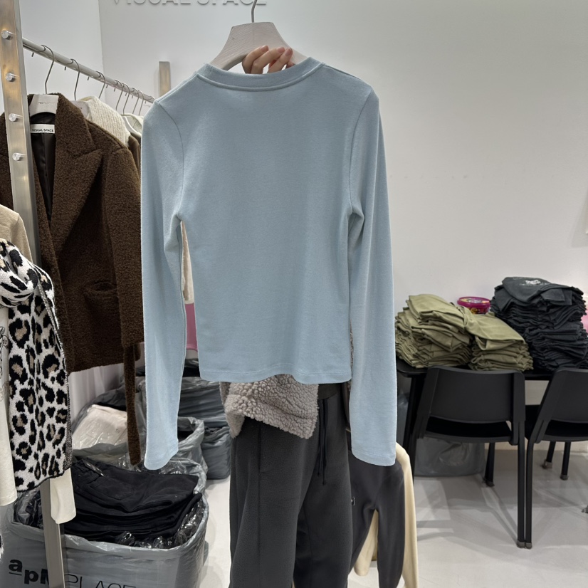 VISUAL SPACE韓國直郵㊣女裝新品推薦職業真品熱賣長袖T恤VISUAL SPACE長袖T恤