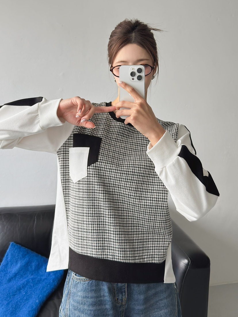 IAAN韓國直郵㊣女士新品職業真品時尚熱賣休閑推薦衛衣雙口袋iaAn衛衣