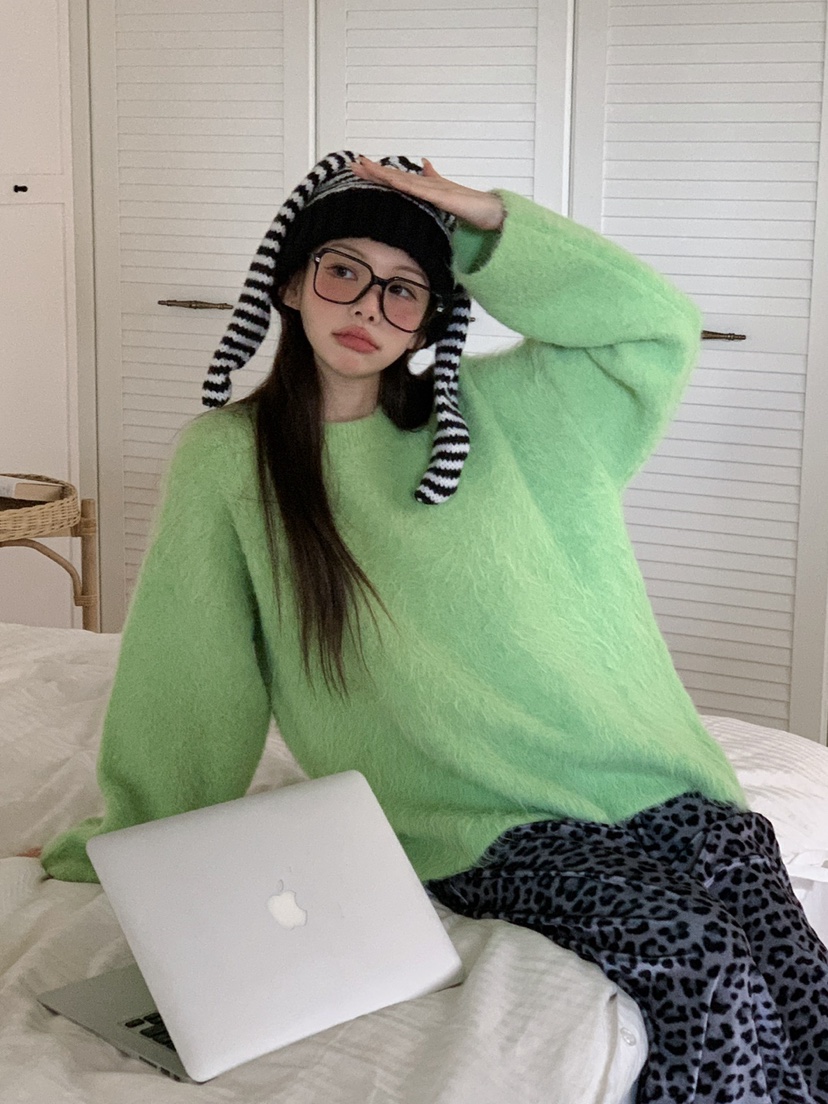 JKICHI韓國代購㊣女裝新款休閑25秋冬人氣熱賣真品毛衣安哥拉JKICHI毛衣