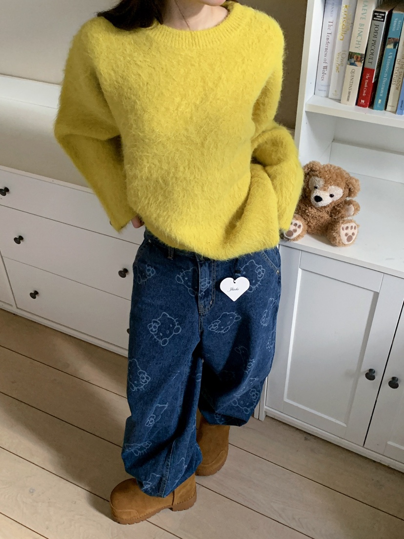 JKICHI韓國代購㊣女裝新款休閑25秋冬人氣熱賣真品毛衣安哥拉JKICHI毛衣