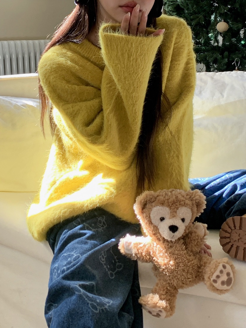 JKICHI韓國代購㊣女裝新款休閑25秋冬人氣熱賣真品毛衣安哥拉JKICHI毛衣